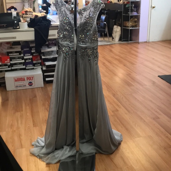 Juliet silver evening dress - Picture 4 of 6